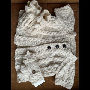 Carraig Donn Aran Sweater/Mittens- Magee Booties